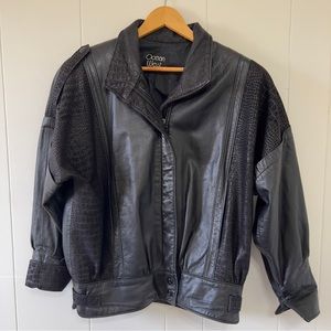 80’s Leather Bomber Jacket
